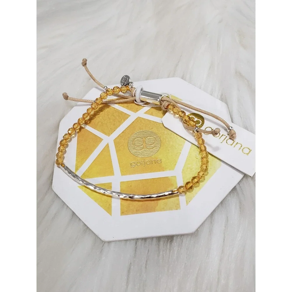 NEW Gorjana Power Gemstone Citrine Bead Bracelet ABUNDANCE